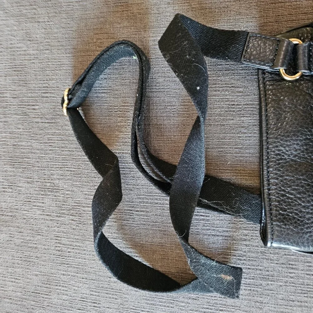 Michael Kors Black Fulton Pebbled Leather Crossbody Bag